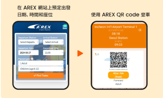 一文看懂！Klook官網買仁川機場機場快線至 Arex 官網劃位教學