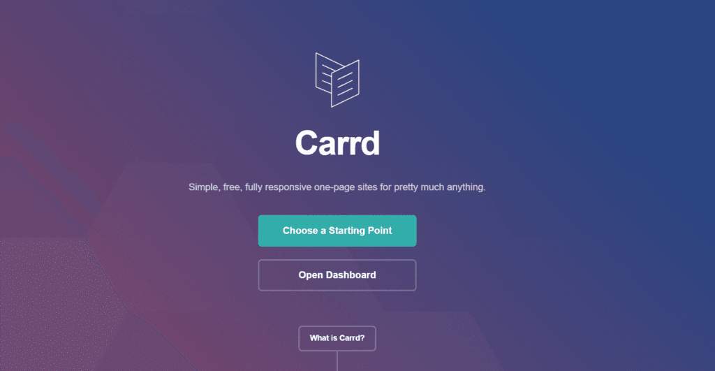 便宜好用 Carrd 簡易教學:十分鐘建立個人作品集與電子名片 1 image carrd
