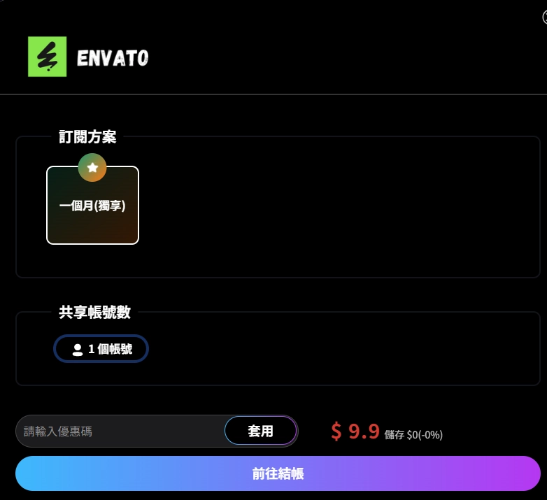 2025 全方位素材訂閱、靜態圖庫、亞洲臉孔與台灣本土圖庫完整比較:Envato 學生方案訂閱教學 6 envato premlogin 2025 envato