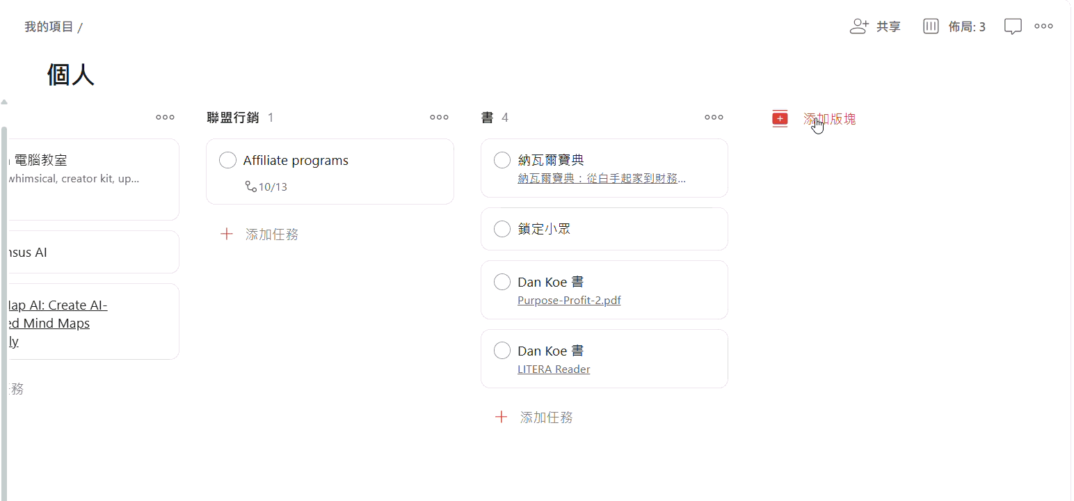 todoist kanban todoist p
