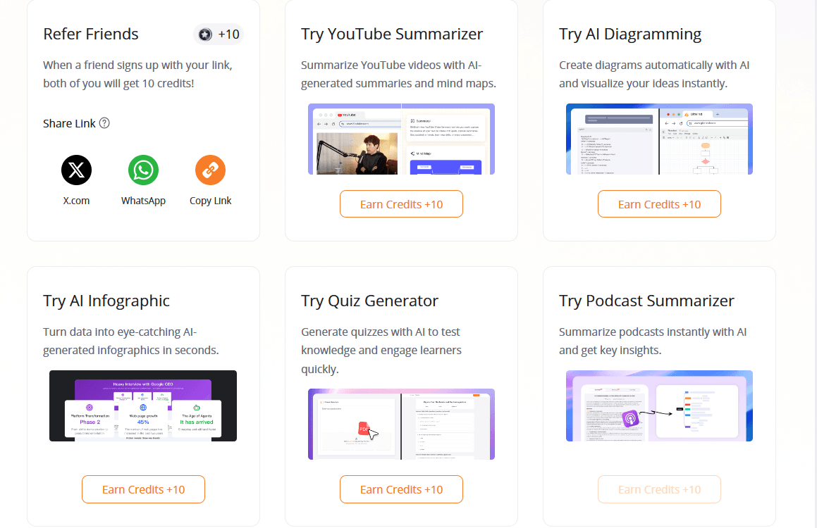 心智圖 AI 免費工具哪個好用?Xmind AI、Gitmind、MindMap AI 實測比較 10 gitmind reward center 2
