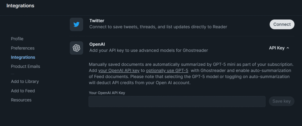 readwise open api integration