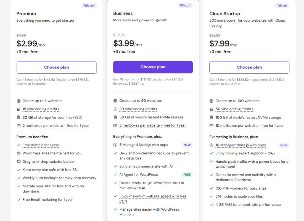 hostinger pricing